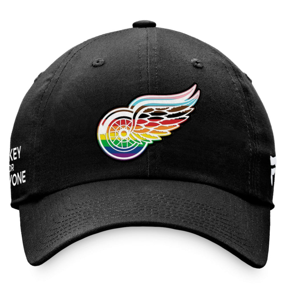 Detroit Red Wings Fanatics Team Logo Pride Adjustable Hat Black