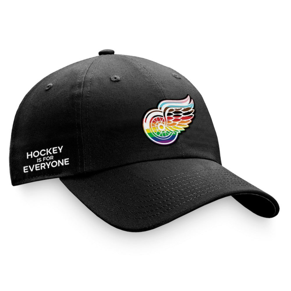 Detroit Red Wings Fanatics Team Logo Pride Adjustable Hat Black