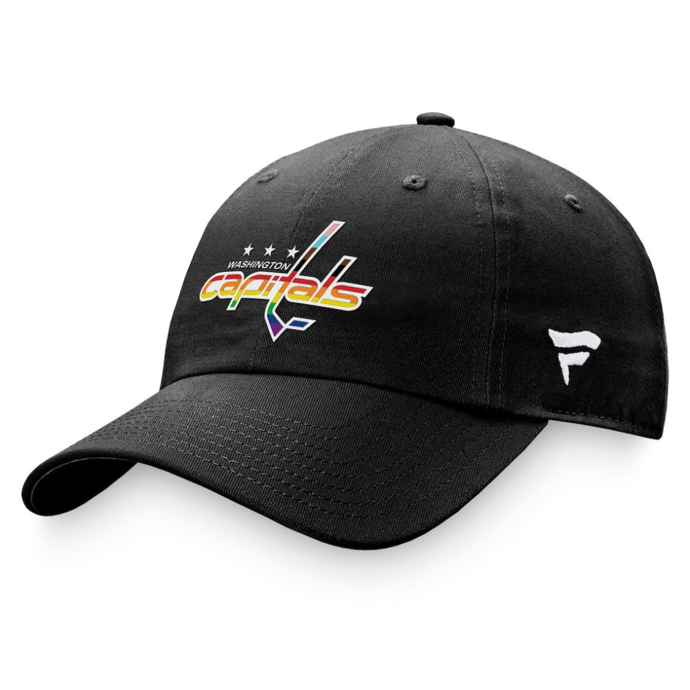 Washington Capitals Fanatics Team Logo Pride Adjustable Hat Black