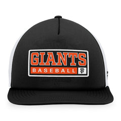 San Francisco Giants Majestic Foam Trucker Snapback Hat Black/White