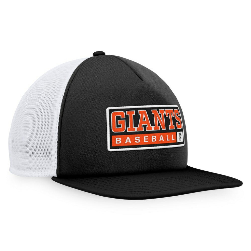San Francisco Giants Majestic Foam Trucker Snapback Hat Black/White