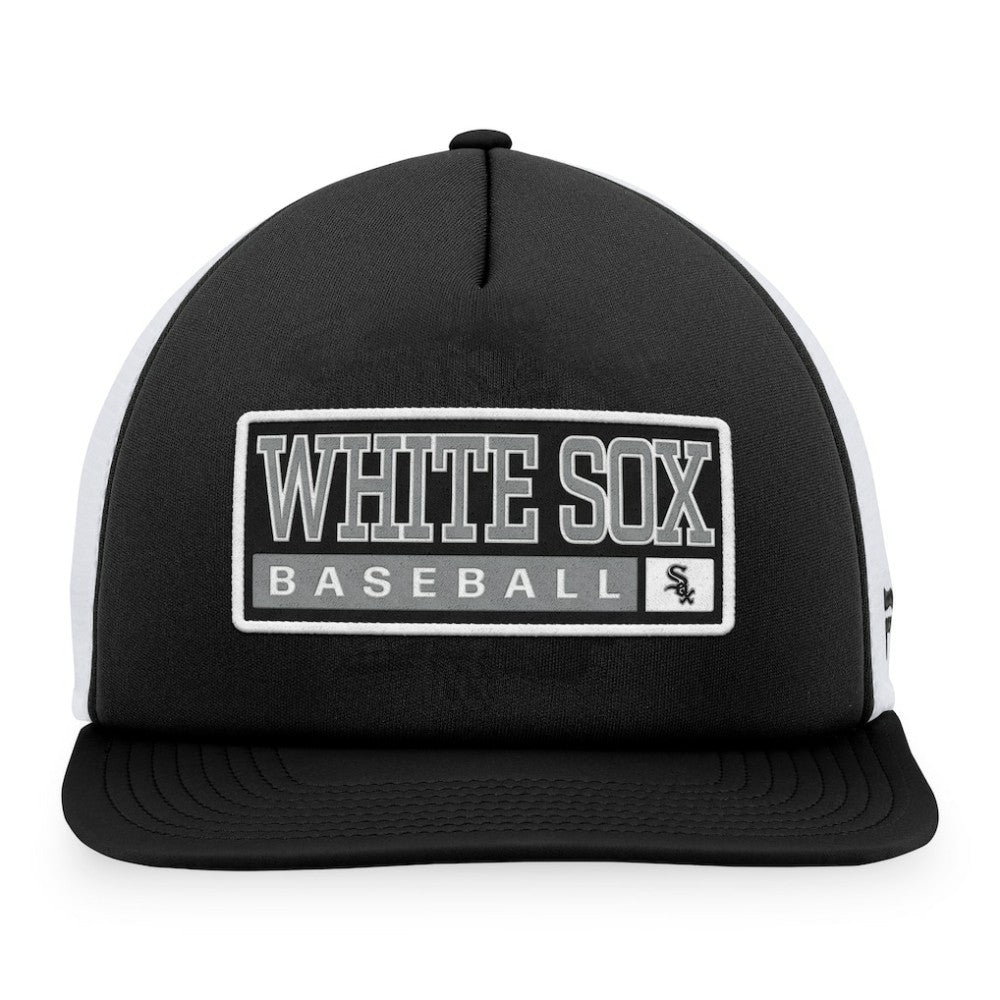 Chicago White Sox Majestic Foam Trucker Snapback Hat Black/White