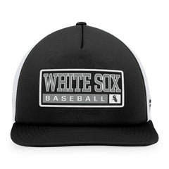 Chicago White Sox Majestic Foam Trucker Snapback Hat Black/White