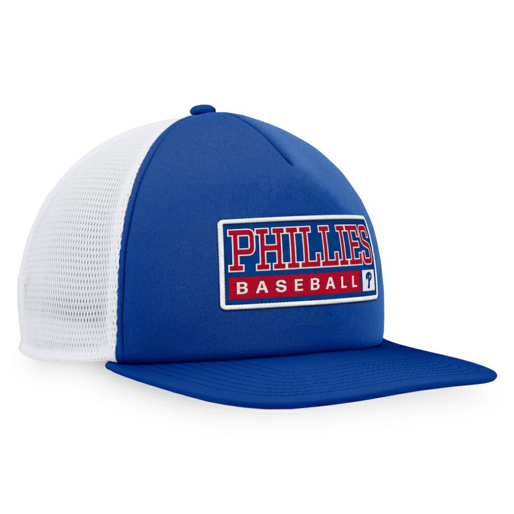 Philadelphia Phillies Majestic Foam Trucker Snapback Hat Royal/White