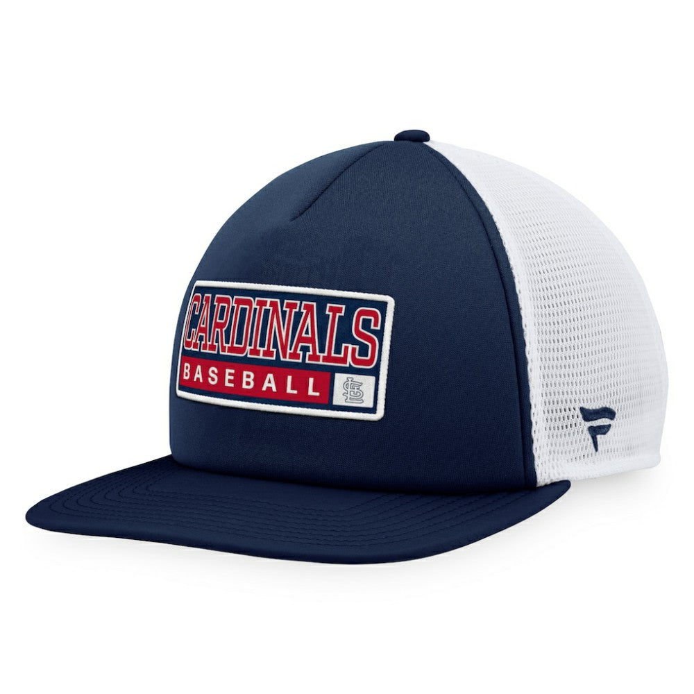 St. Louis Cardinals Majestic Foam Trucker Snapback Hat Navy/White