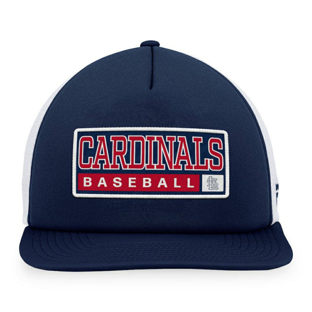 St. Louis Cardinals Majestic Foam Trucker Snapback Hat Navy/White