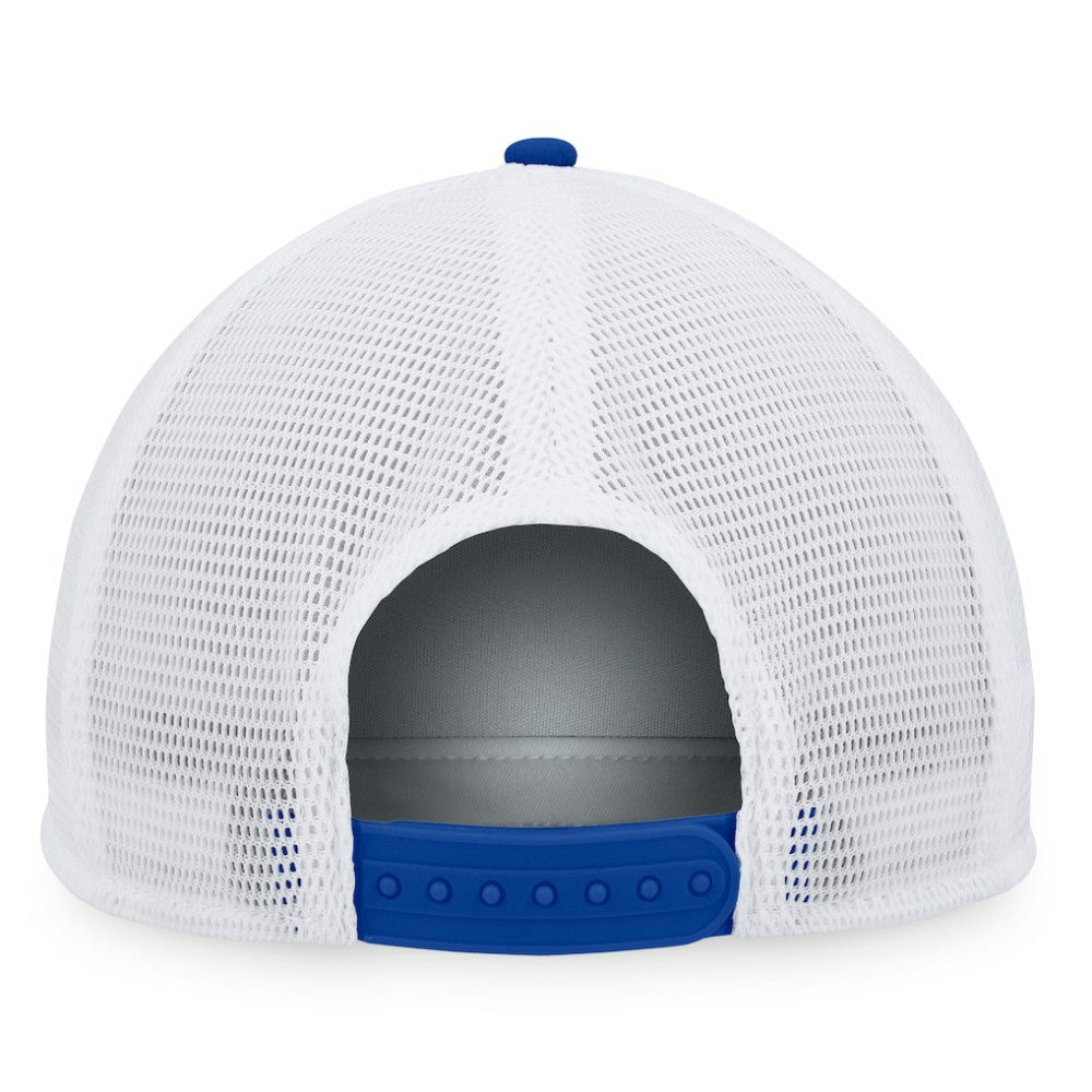 Chicago Cubs Majestic Foam Trucker Snapback Hat Royal/White