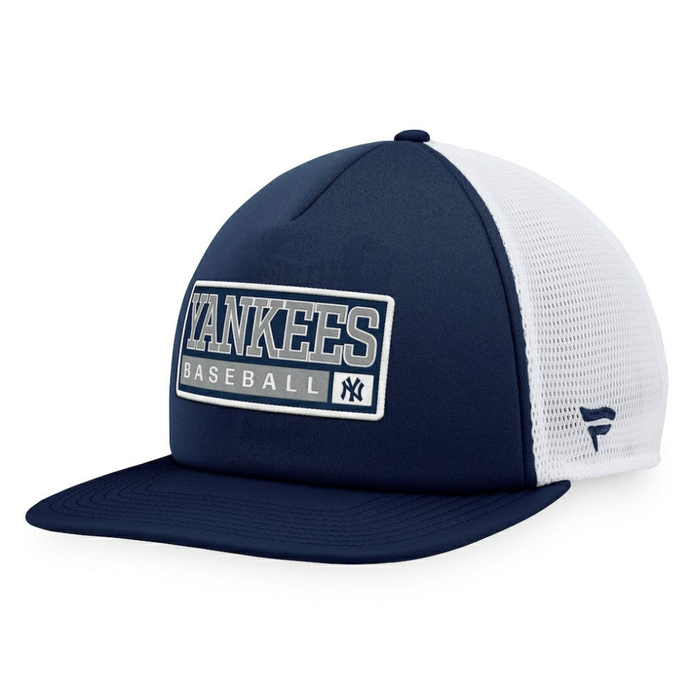 New York Yankees Majestic Foam Trucker Snapback Hat Navy/White
