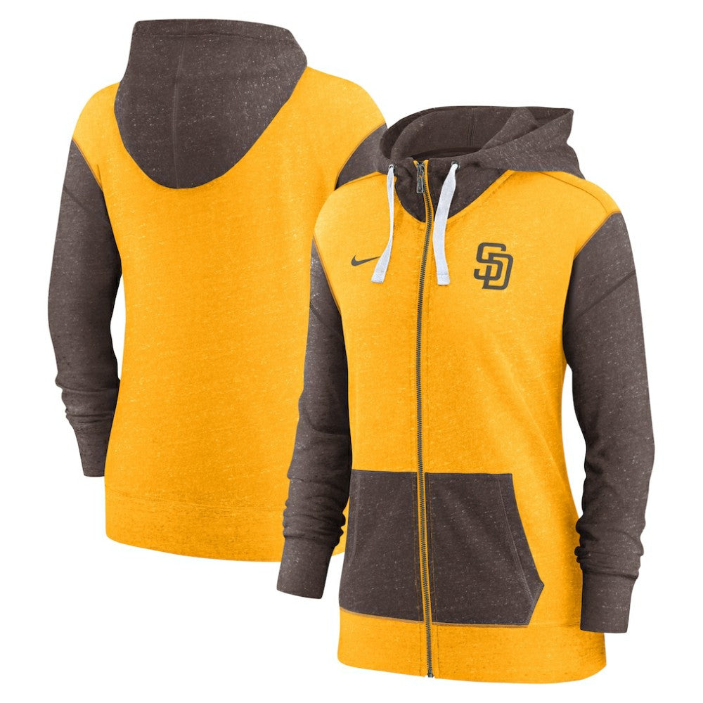 San Diego Padres Women's Full-Zip Hoodie Gold | Nike
