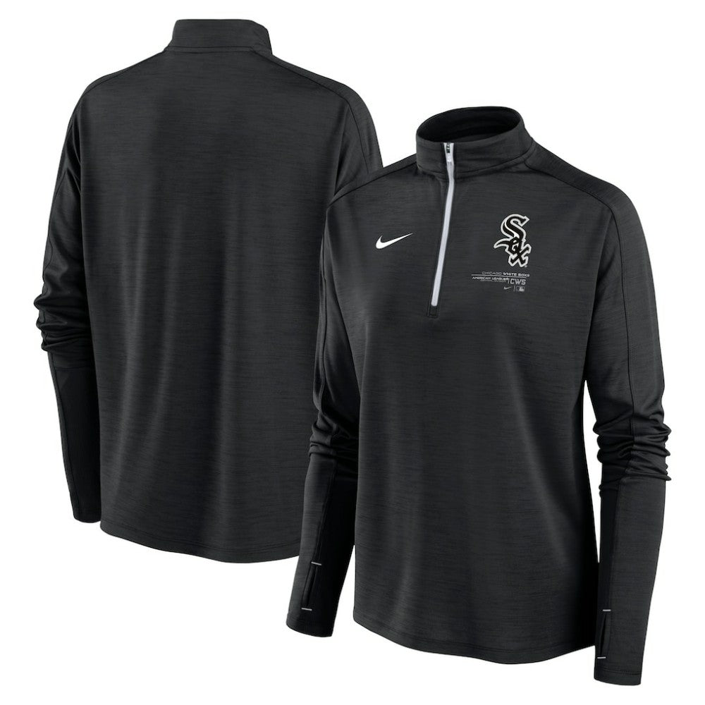 Chicago White Sox Women's Pacer Quarter-Zip Top Black | Nike