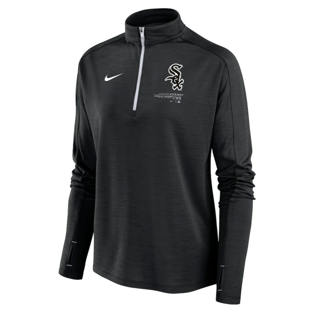 Chicago White Sox Women's Pacer Quarter-Zip Top Black | Nike