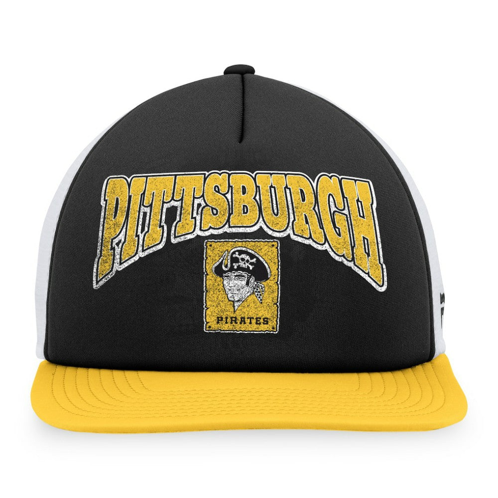 Pittsburgh Pirates Heritage Foam Front Trucker Snapback Hat Black/Gold