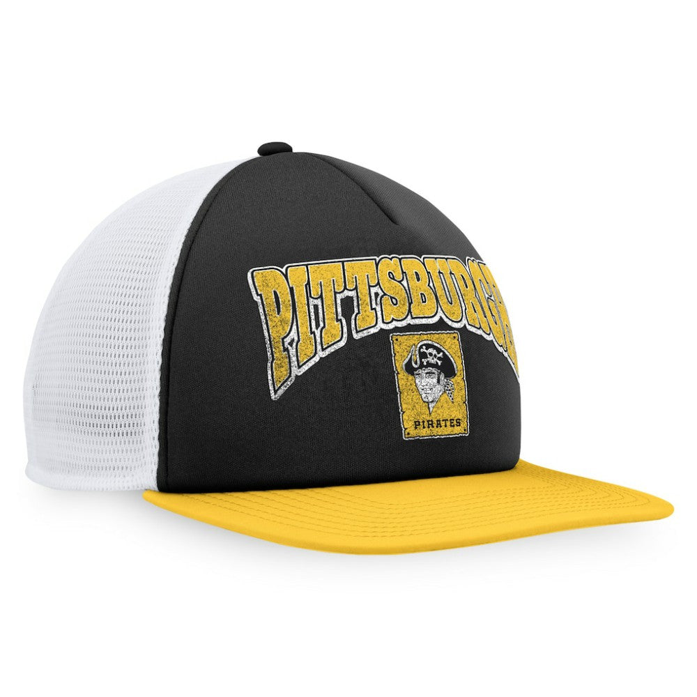 Pittsburgh Pirates Heritage Foam Front Trucker Snapback Hat Black/Gold