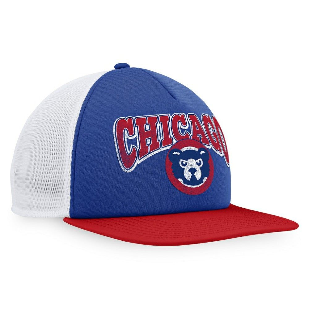 Chicago Cubs Heritage Foam Front Trucker Snapback Hat Royal/Red