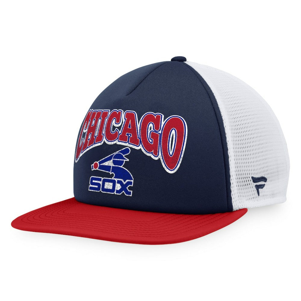 Chicago White Sox Heritage Foam Front Trucker Snapback Hat Navy/Red
