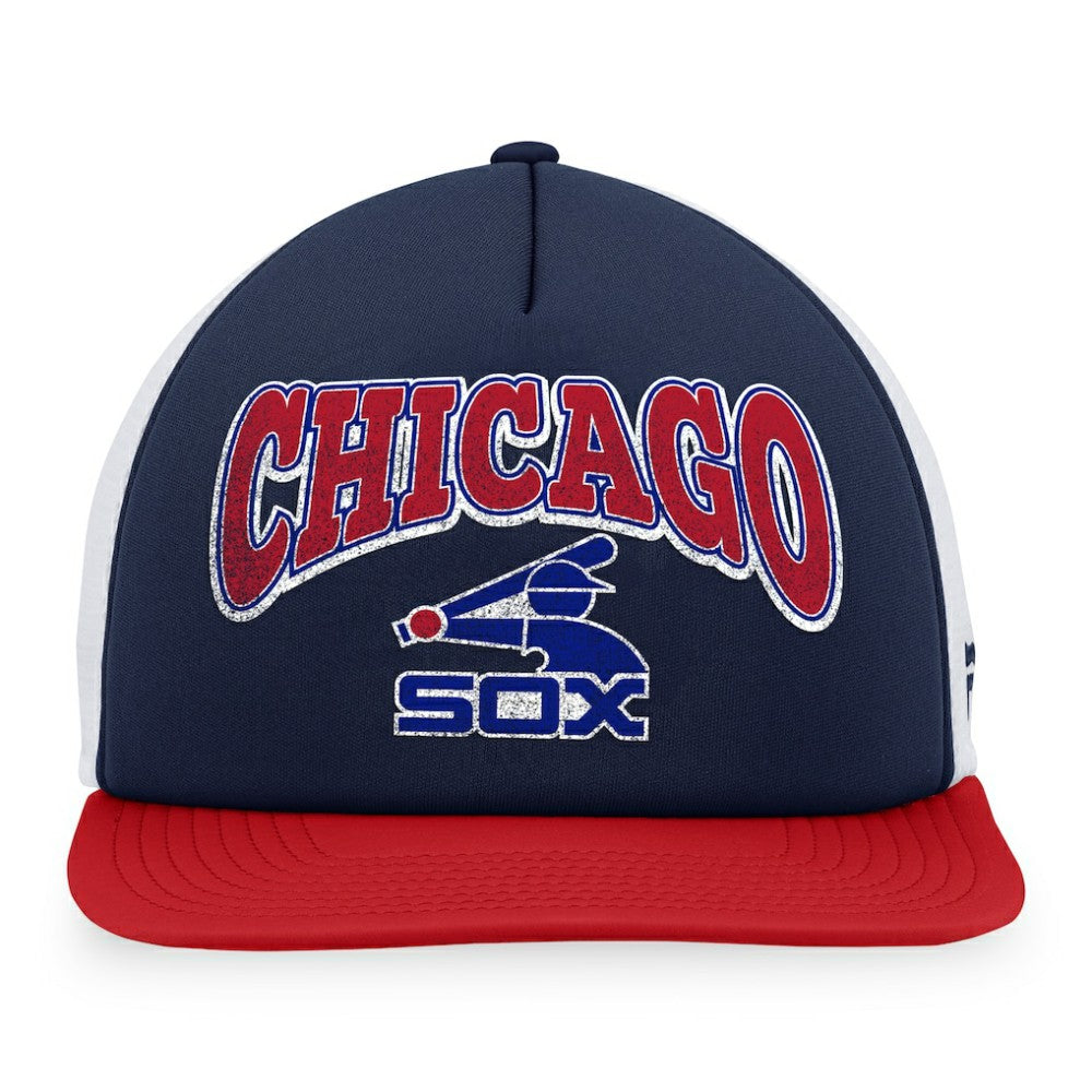 Chicago White Sox Heritage Foam Front Trucker Snapback Hat Navy/Red