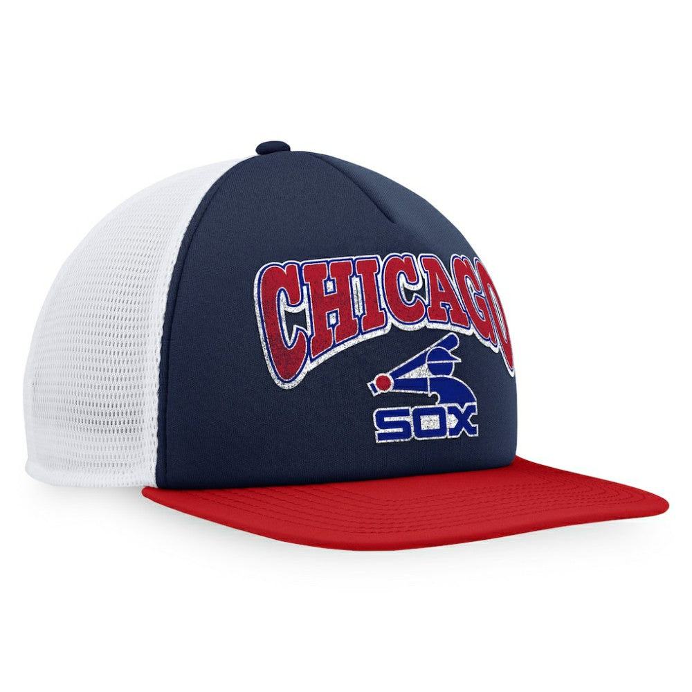 Chicago White Sox Heritage Foam Front Trucker Snapback Hat Navy/Red