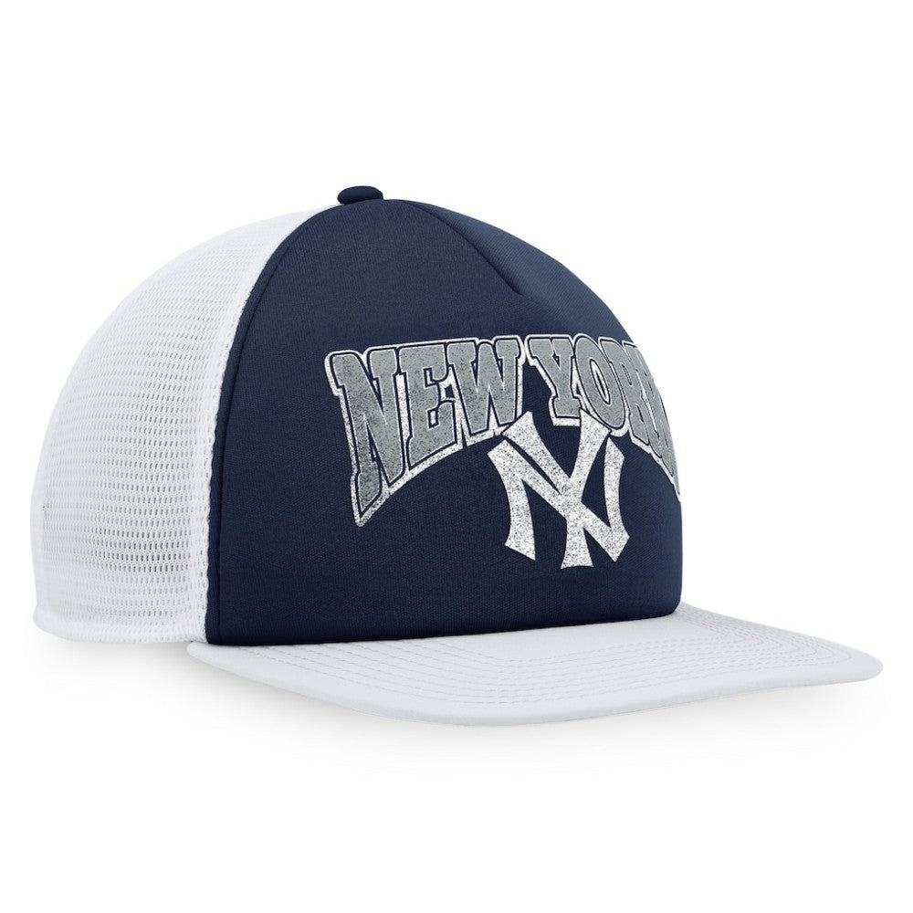 New York Yankees Heritage Foam Front Trucker Snapback Hat Navy/White