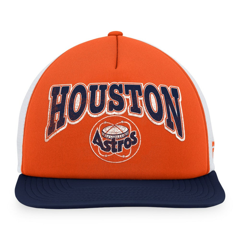 Houston Astros Heritage Foam Front Trucker Snapback Hat Orange/Navy