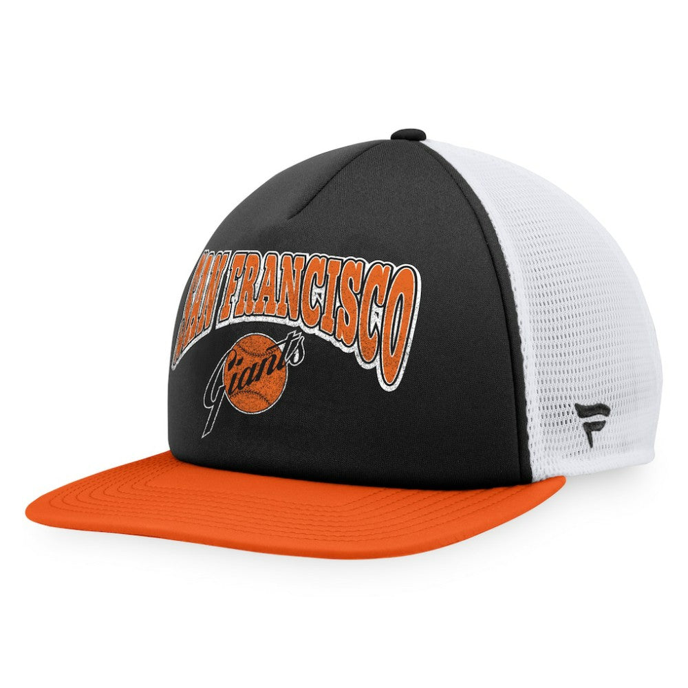 San Francisco Giants Heritage Foam Front Trucker Snapback Hat Black/Orange