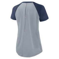 Los Angeles Angels Women's Summer Breeze Raglan Fashion T-Shirt Heather Gray | Nike