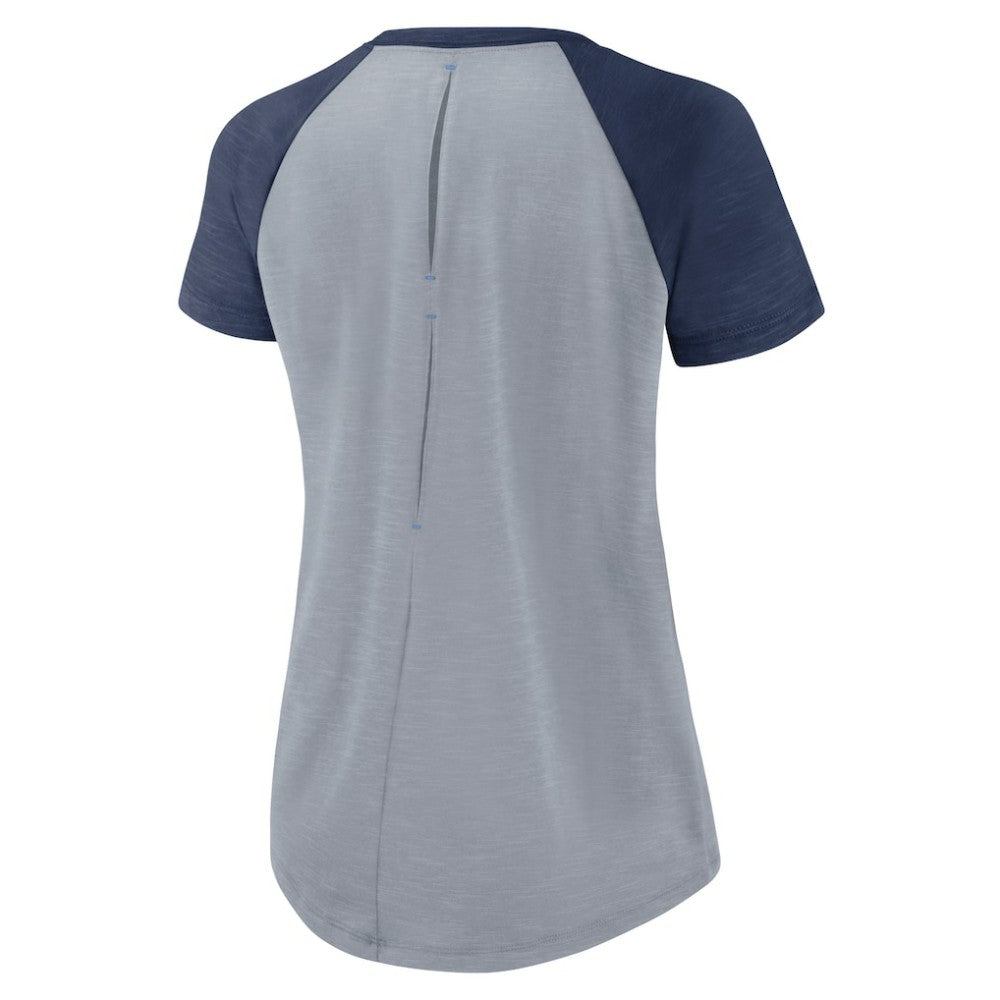 Tampa Bay Rays Women's Summer Breeze Raglan Fashion T-Shirt Heather Gray | Nike