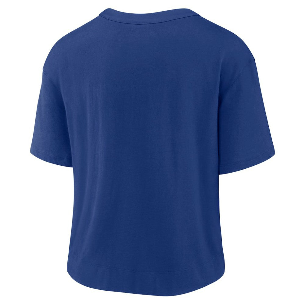 Los Angeles Dodgers Women's Line Up High Hip Fashion T-Shirt Royal/White | Nike