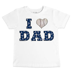 Atlanta Braves Tiny Turnip Youth I Love Dad T-Shirt White