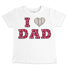 Cincinnati Reds Tiny Turnip Youth I Love Dad T-Shirt White