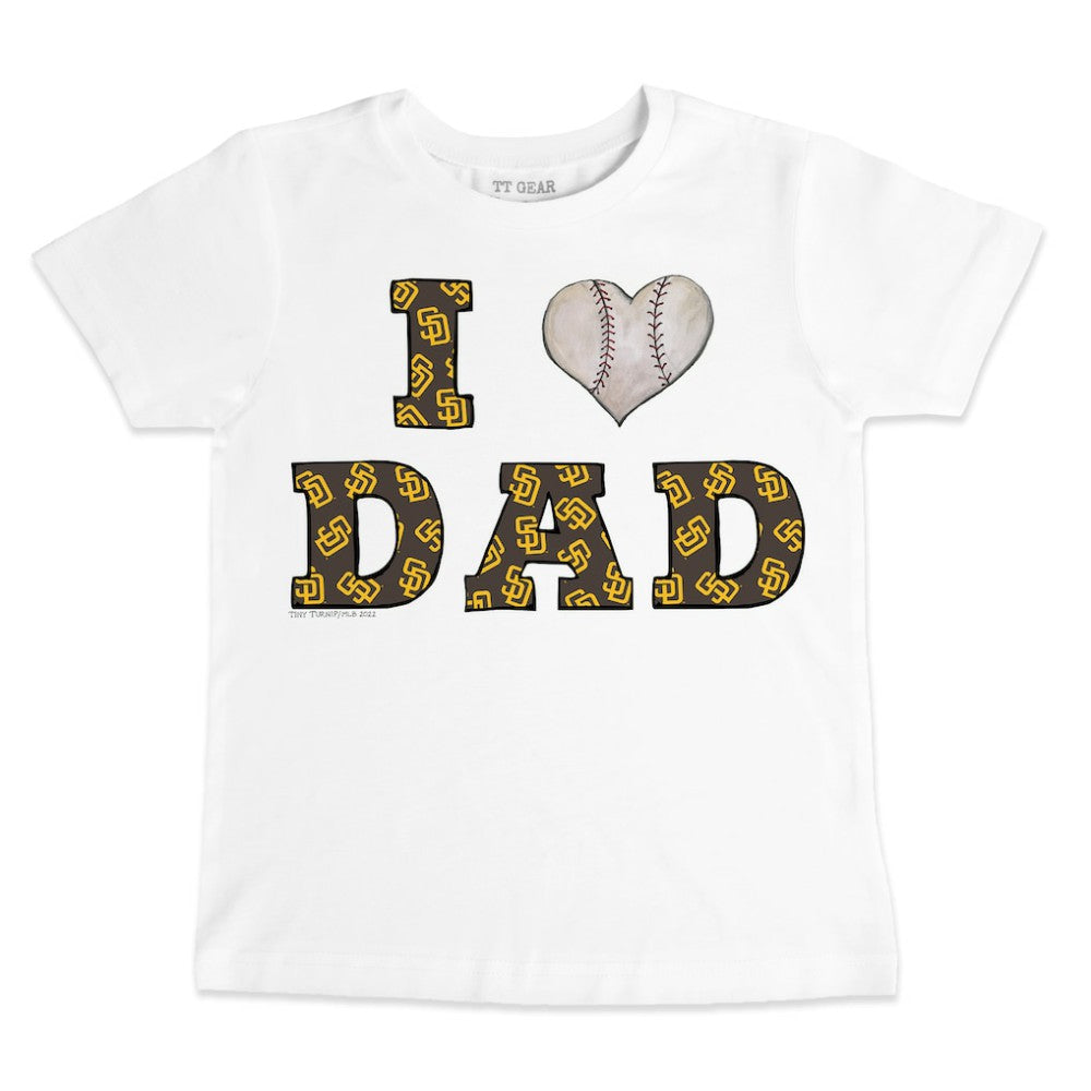 San Diego Padres Tiny Turnip Youth I Love Dad T-Shirt White