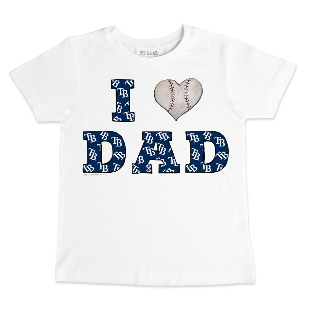 Tampa Bay Rays Tiny Turnip Youth I Love Dad T-Shirt White