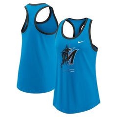 Miami Marlins Women's Tech Tri-Blend Tank Top Blue | Nike