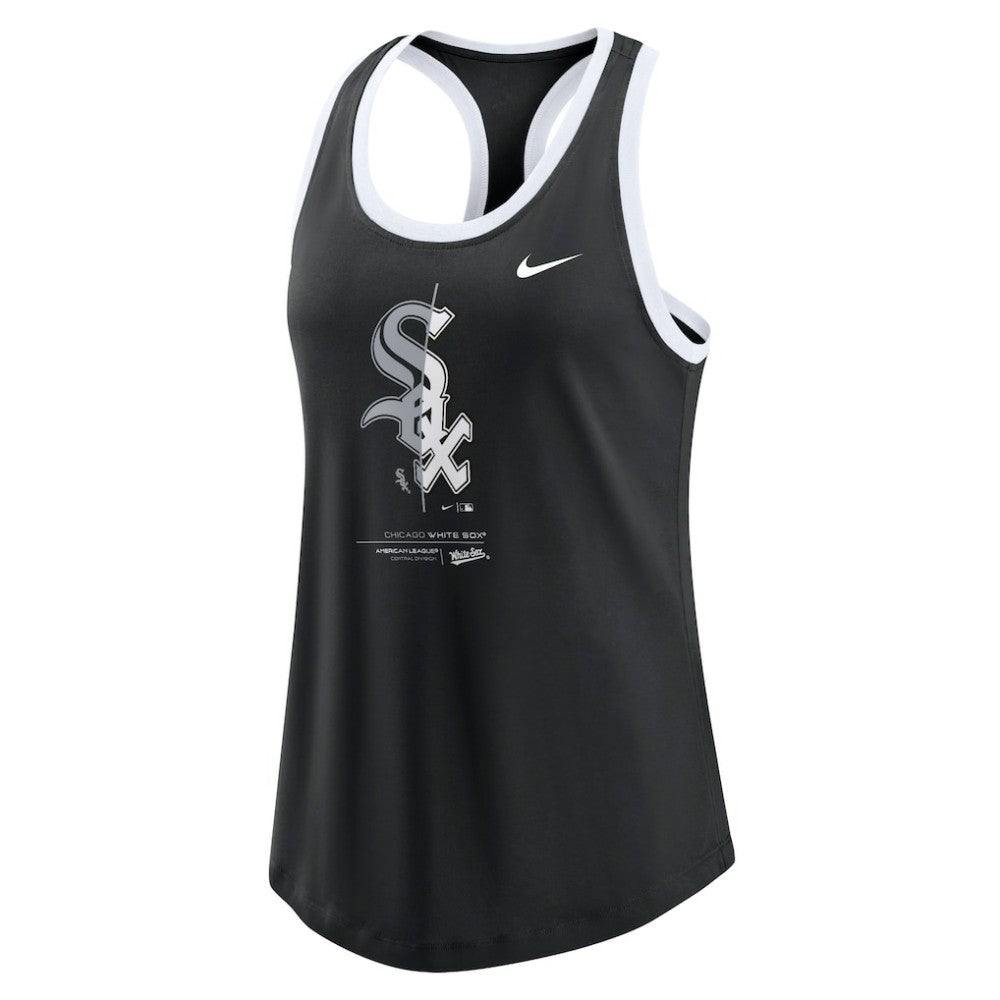 Chicago White Sox Women's Tech Tri-Blend Tank Top Black | Nike