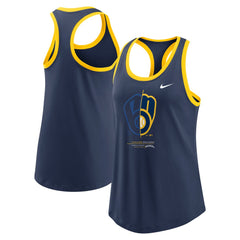Milwaukee Brewers Women's Tech Tri-Blend Tank Top Navy | Nike