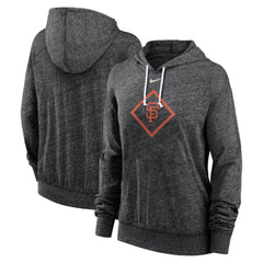 San Francisco Giants Women's Diamond Icon Gym Vintage Lightweight Hooded Top Black | Nike
