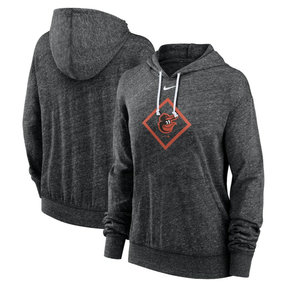 Baltimore Orioles Women's Diamond Icon Gym Vintage Lightweight Hooded Top Black | Nike