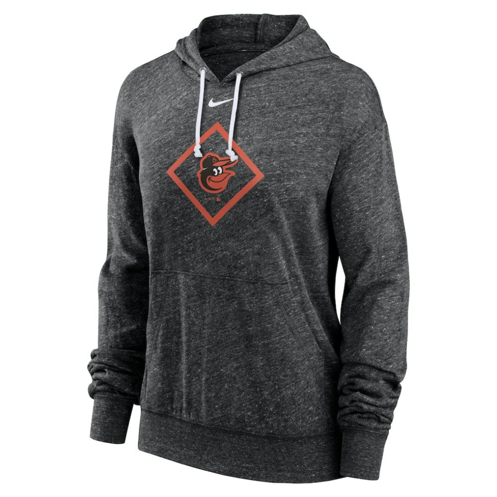 Baltimore Orioles Women's Diamond Icon Gym Vintage Lightweight Hooded Top Black | Nike