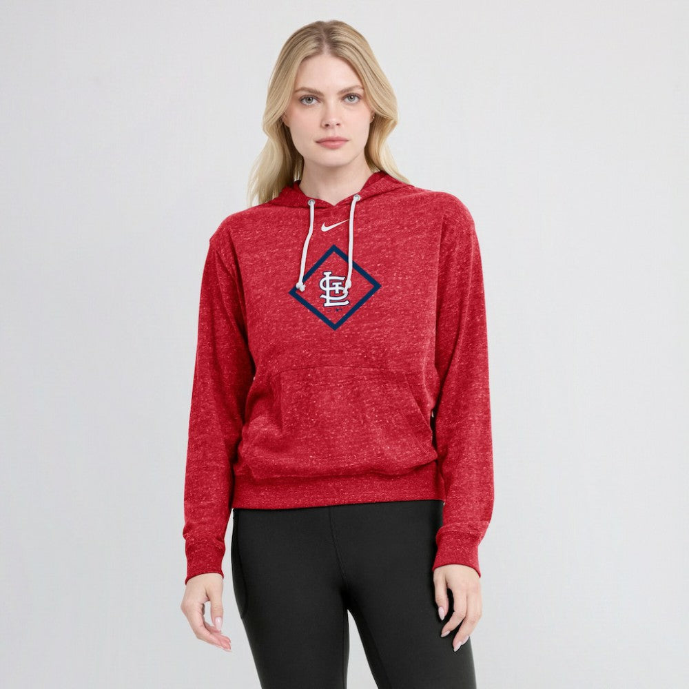 St. Louis Cardinals Women's Diamond Icon Gym Vintage Lightweight Hooded Top Red | Nike