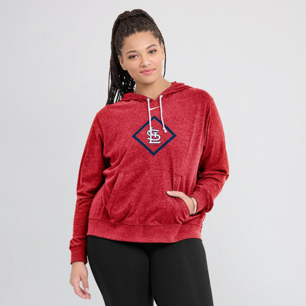 St. Louis Cardinals Women's Diamond Icon Gym Vintage Lightweight Hooded Top Red | Nike