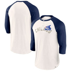 Chicago White Sox Backdoor Slider Raglan 3/4-Sleeve T-Shirt White/Navy