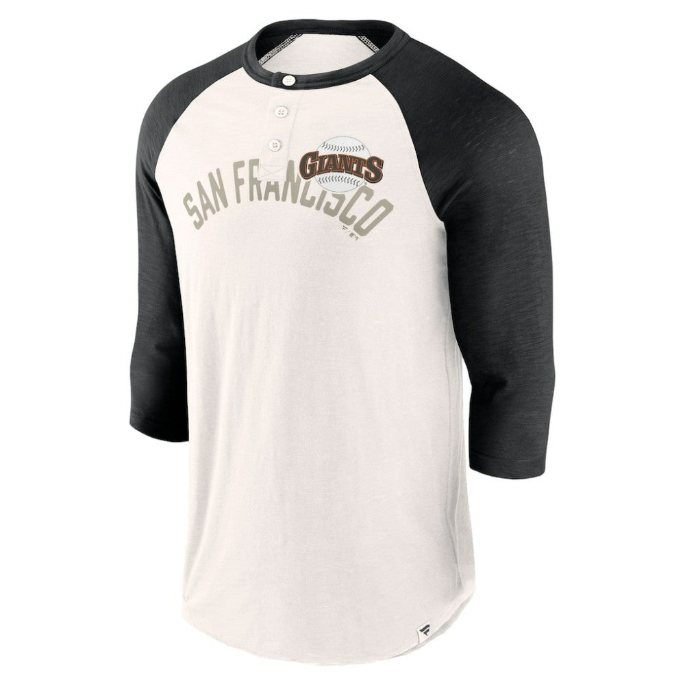 San Francisco Giants Backdoor Slider Raglan 3/4-Sleeve T-Shirt White/Black