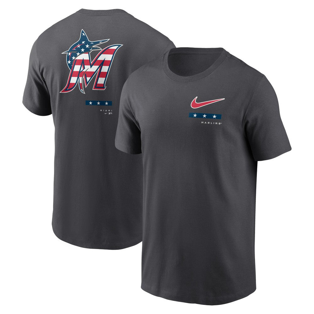 Miami Marlins Americana T-Shirt Anthracite | Nike