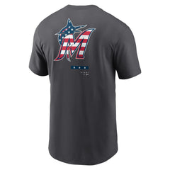Miami Marlins Americana T-Shirt Anthracite | Nike