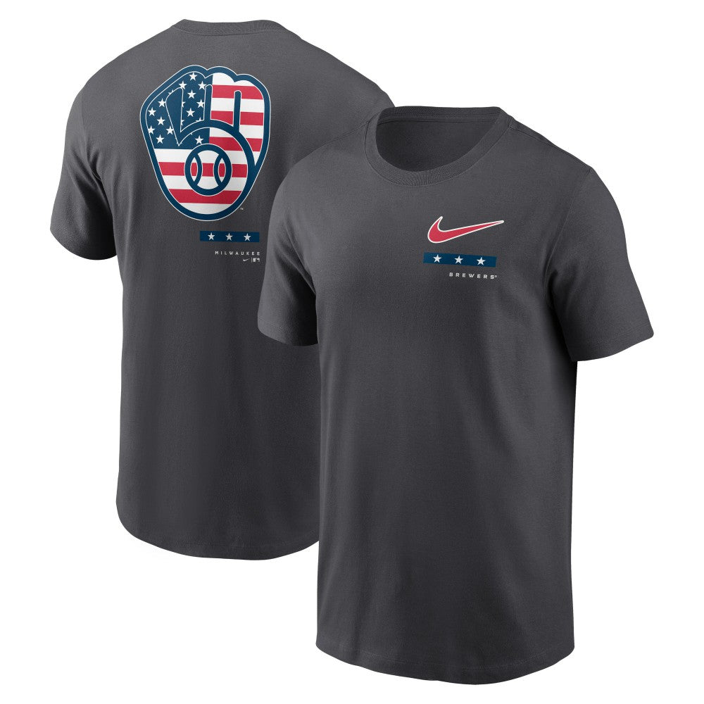 Milwaukee Brewers Americana T-Shirt Anthracite | Nike