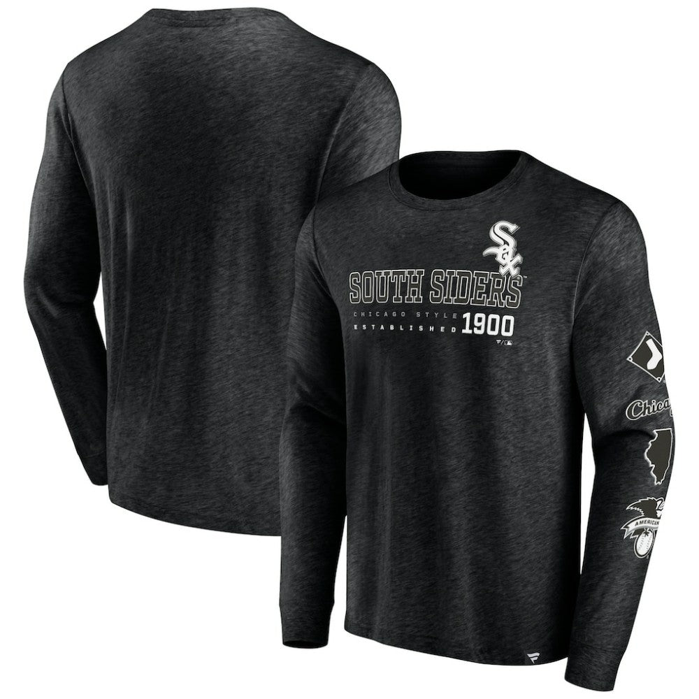 Chicago White Sox High Whip Pitcher Long Sleeve T-Shirt Black