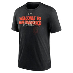 San Francisco Giants Home Spin Tri-Blend T-Shirt Heather Black | Nike