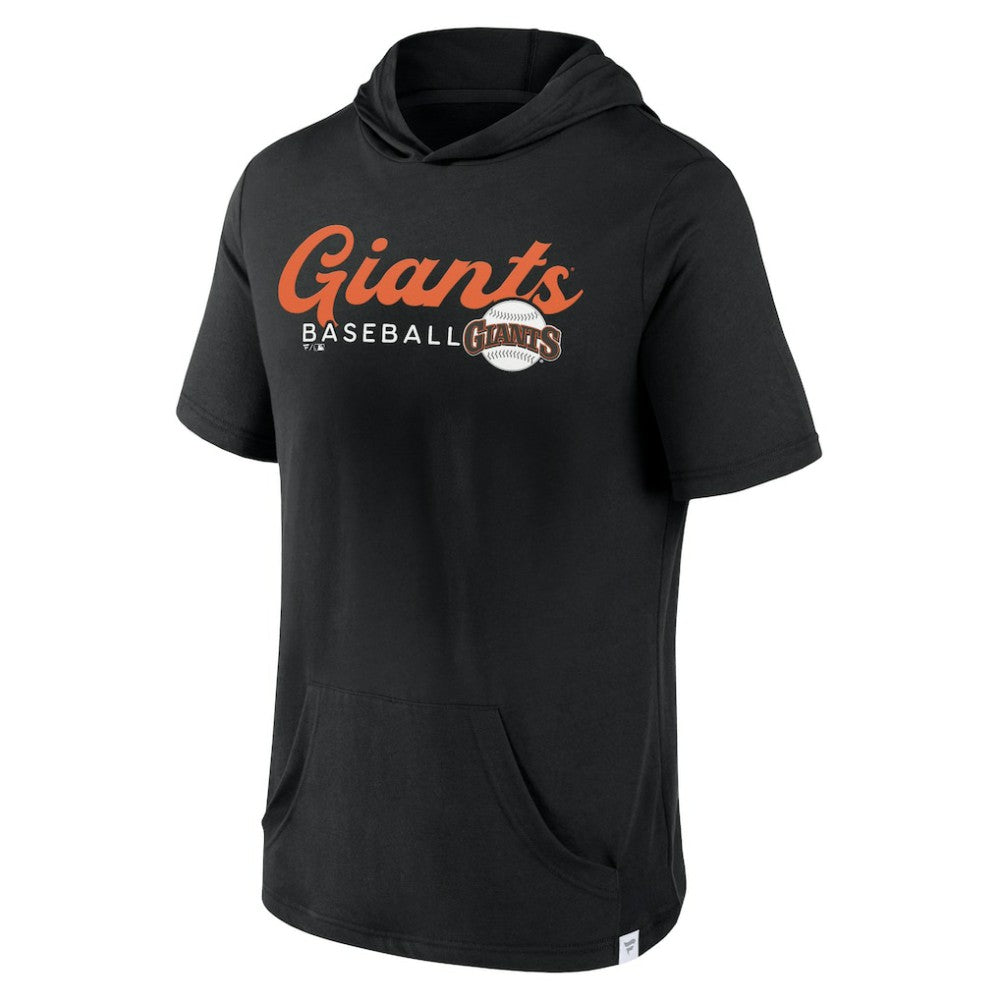 San Francisco Giants Offensive Strategy Short Sleeve Pullover Hoodie Black