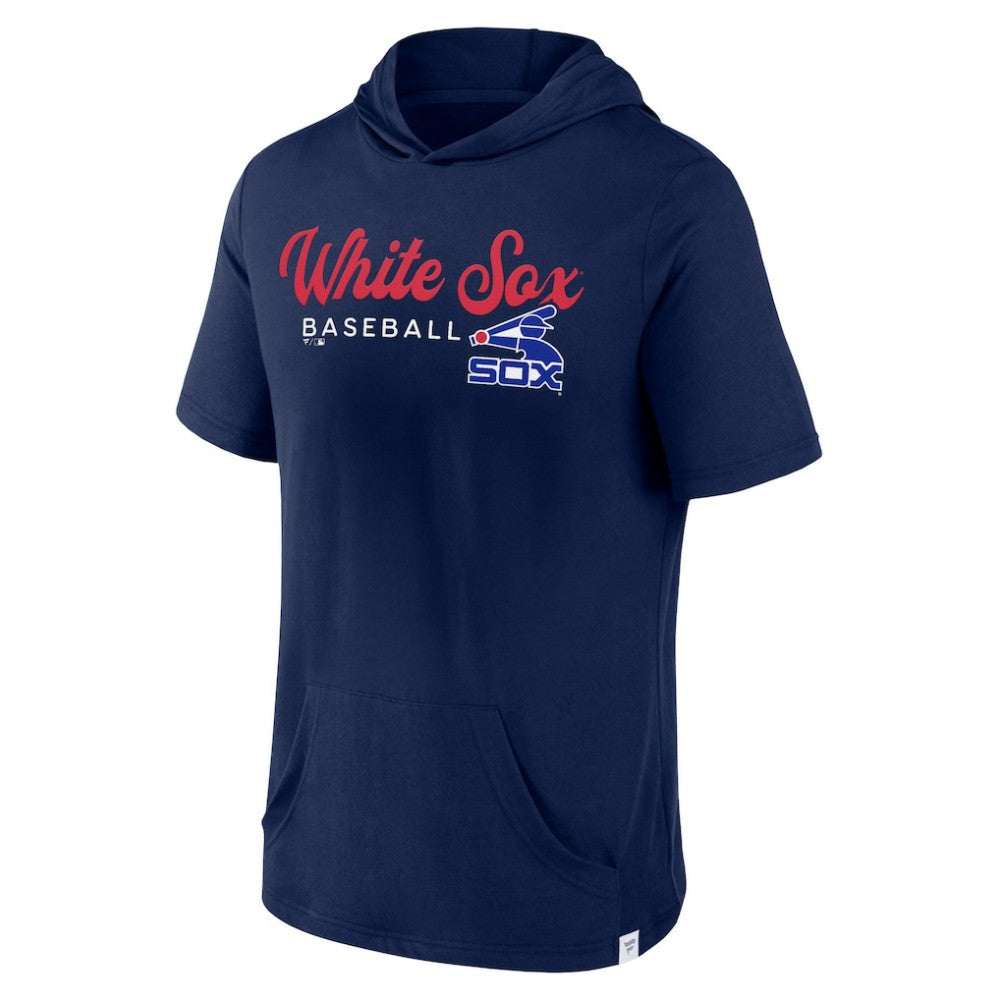 Chicago White Sox Offensive Strategy Short Sleeve Pullover Hoodie Navy