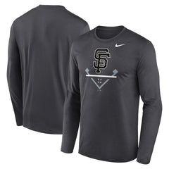 San Francisco Giants Icon Legend Performance Long Sleeve T-Shirt Anthracite | Nike