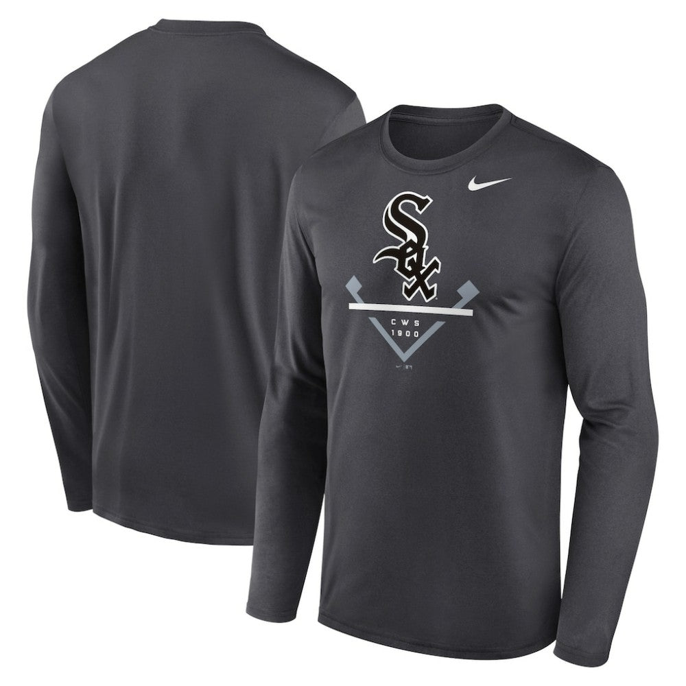 Chicago White Sox Icon Legend Performance Long Sleeve T-Shirt Anthracite | Nike